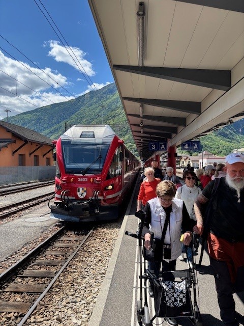 Am Bahnsteig in Tirano
