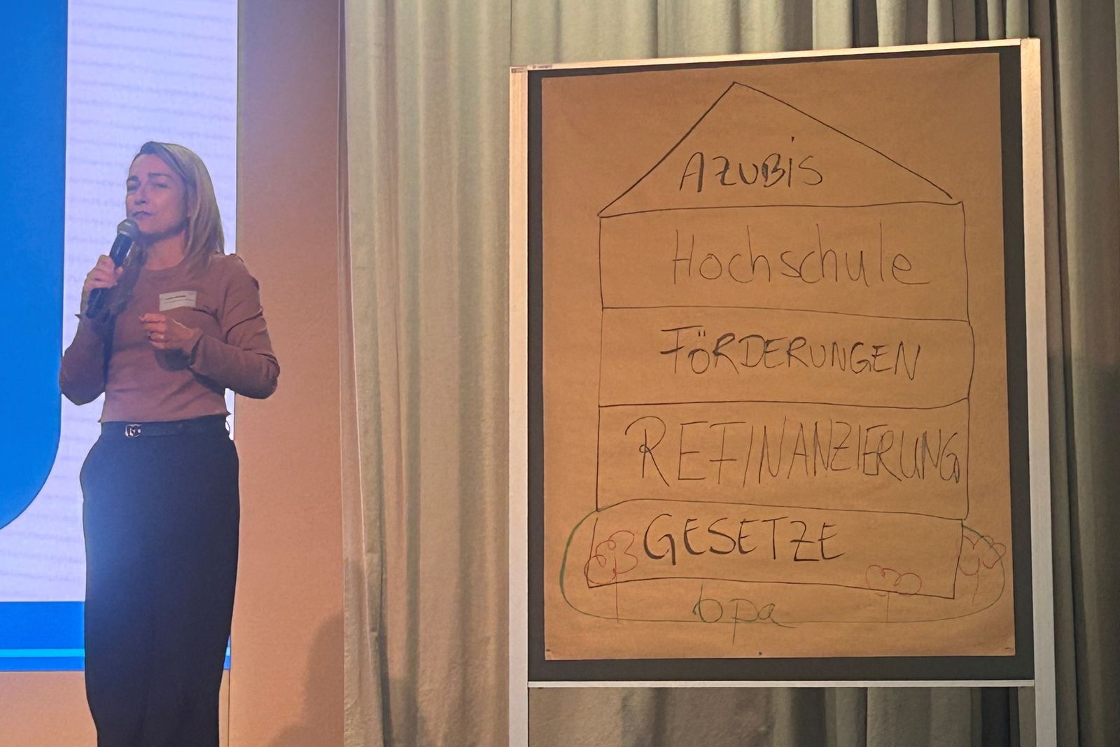 Moderatorin Judith Richter (Geschäftsführerin BIP Chemnitz und Vorstandsmitglied der bpa-Landesgruppe Sachsen)