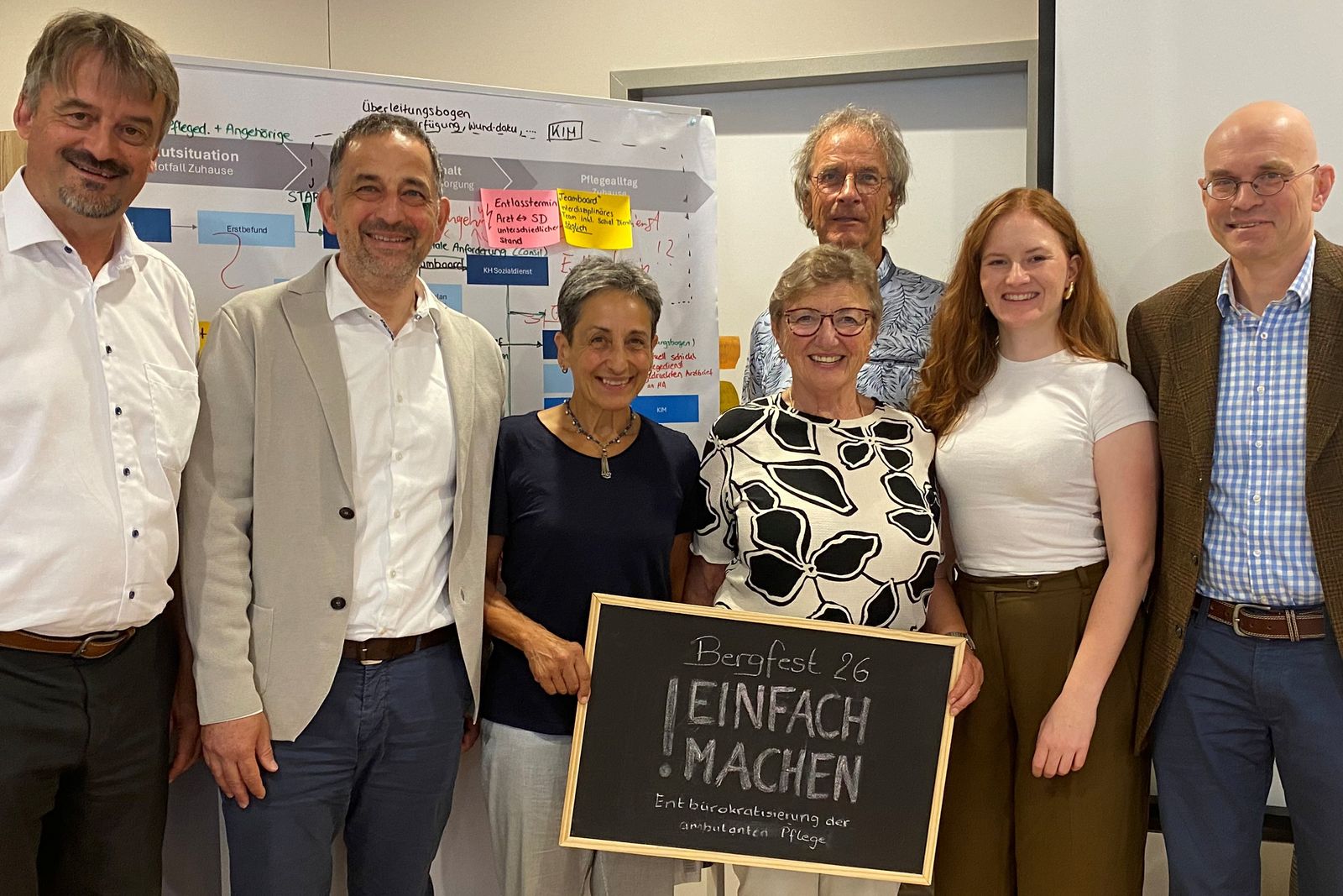 Von links: Georg Wetzelsperger (Projektleitung „Einfach machen!“), Kai A. Kasri (Vorsitzender bpa-Landesgruppe Bayern), Ursula Sorré, Irmgard Auer, Robert Übelherr, Veronika Pfanzelt und Stefan Hahnemann (bpa)