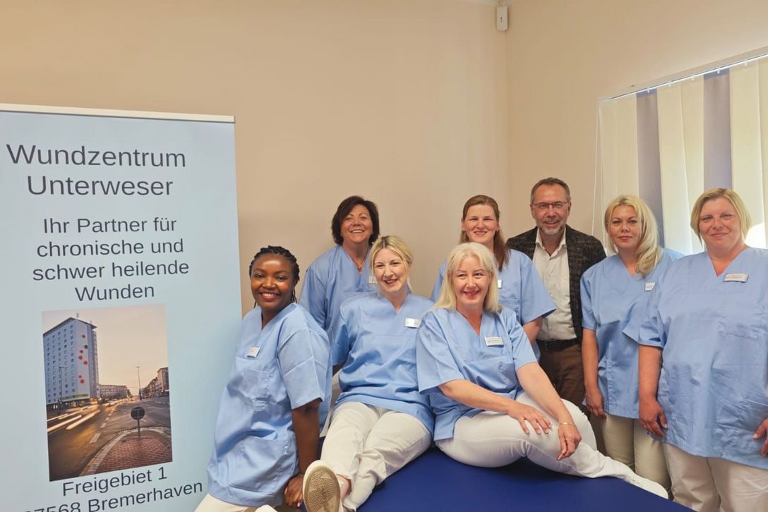 Das Team des Wundzentrums um Geschäftsführer Ralf Holz