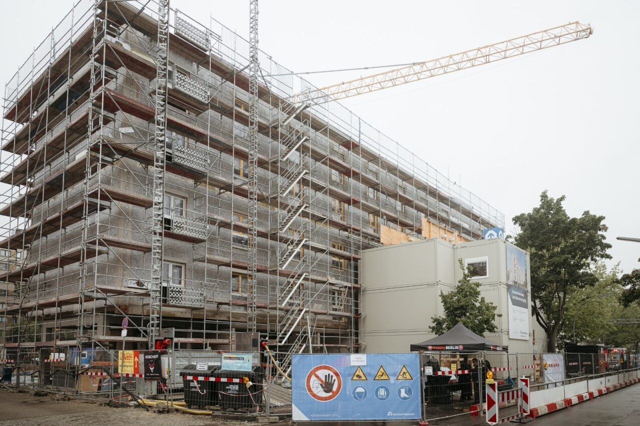 Bestandsgebäude, das energetisch saniert wird