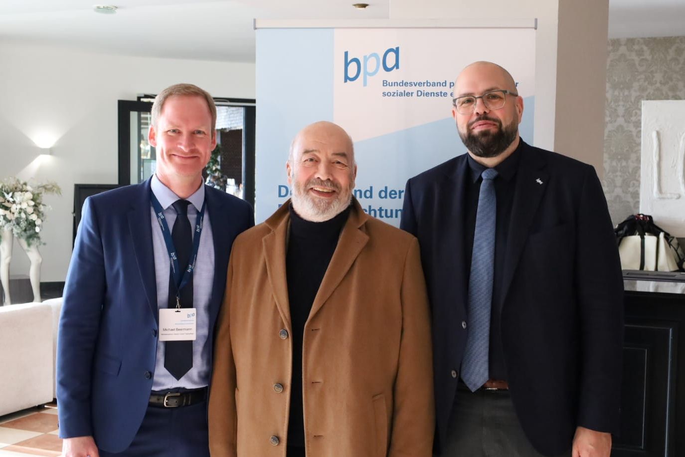 Michael Beermann (Vorsitzender), Michael Händel (Ehrenvorsitzender) und Dietmar Schmidt (Leiter bpa-Landesgeschäftsstelle)